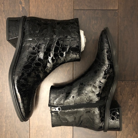 L’intervalle Galway Croco Ankle Boots size 38 (7.5/8) - Picture 5 of 6